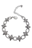 Vintage Silver Metal Chrome Cone Stud Bracelet