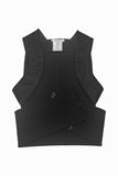 Givenchy Black Corset Halter Vest Harness Leather Shoulder Strap Knit Top