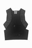 Givenchy Black Corset Halter Vest Harness Leather Shoulder Strap Knit Top