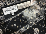 André Laug Black and White Chiffon Floral Print Day Dress