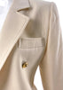 Saint Laurent Creme Pea Coat Blazer with Sphere Gold Buttons - BOUTIQUE PURCHASE PRICE