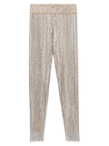 Burberry Silver Metallic Sequin Paillette Nude Stretch Leggings