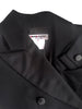 Saint Laurent Rive Gauche Black "Le Smoking" Tuxedo Suit with Couture Shoulder and Oversized Satin Lapel