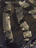 Oleg Cassini Black Silk and Sequin Suit Blazer and Louis Feraud Flouncy Sequin Chiffon Skirt