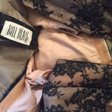 Bill Blass Couture Black Lace Dress with Neck Bow