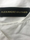 Alexandre Vauthier One Shoulder White Wrap Top with Bow and a Puff Sleeve SS2017 - BOUTIQUE PURCHASE PRICE