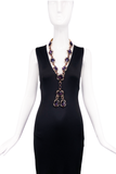 Armen Ra Purple Amethyst Crystal Long Necklace