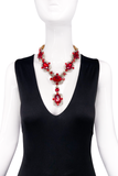 Armen Ra Ruby Red Crystal Necklace Set