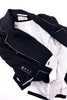 Ann Demeulemeester Black Fitted Blazer with White Piping - BOUTIQUE PURCHASE PRICE