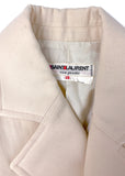 Saint Laurent Creme Pea Coat Blazer with Sphere Gold Buttons - BOUTIQUE PURCHASE PRICE