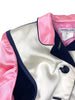 Saint Laurent Rive Gauche Pink, Black and White Satin Colorblock Jacket 1988 - BOUTIQUE PURCHASE PRICE