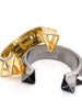 Eddie Borgo Cut-Out Pyramid Smile Cuff Bracelet Pair