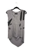 Helmut Lang Grey Black Abstract Graphic Print Tank Top Spring Men's 2003 Runway