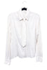 Ann Demeulemeester White Cotton Stretch Shirt with Matching Tie #
