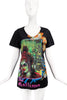 John Galliano Shiva Print V Neck T-Shirt Attributed to Spring Summer 2003 Runway