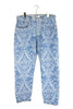 Junya Watanabe Indigo Blue Backwards Jacquard Baroque Print Denim Pants SS2007