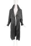 Kirsten Black Oversized Soft Nylon Trench Coat #