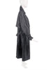 Kirsten Black Oversized Soft Nylon Trench Coat #