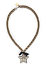 Lanvin Crystal and Lucite Star Necklace / Broach