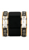 Lanvin Black Crystal Gold Art Deco Ring