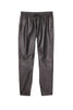 Ohne Titel Black Leather Joggers with Tie Waist SS2015