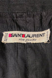 Saint Laurent Black Linen Ballon Short Sleeve Jacket / Blouse