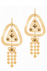 Maison Margiela Gold Industrial Steam Punk Oversized Earrings Runway Fall 2017