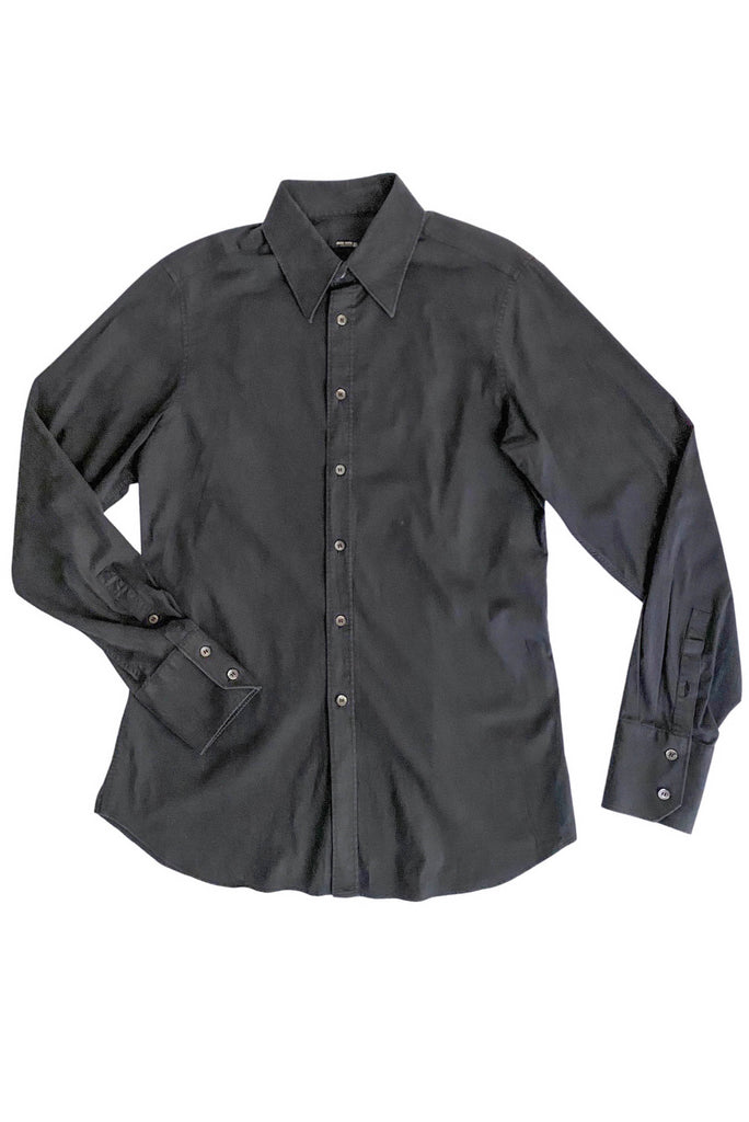 Miu Miu Menswear Black Fitted Button-Up Shirt