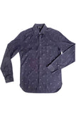 Neil Barrett Navy Blue North Star Pattern Button-Up Shirt