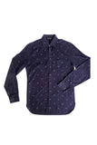 Neil Barrett Navy Blue North Star Pattern Button-Up Shirt