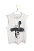 Neil Barrett White Pluto Sleeveless Sweatshirt