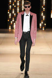 Saint Laurent Paris Red Glitter Structured Tuxedo Dress Jacket FW2014