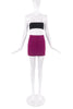 Ozbek Purple Knit Mini Stretch Skirt 1990's
