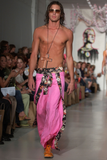 Heatherette Fuchsia Pink Kimono Pants Spring Summer 2004 Runway
