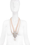 Place Vendôme Triple Pearl Crystal Pendant Necklace