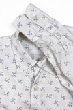 Prada Blue "Cornflower" Print Logo Button-Up Shirt