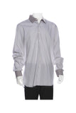 Prada Gray Two Toned Striped Shirt