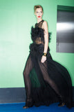 Vionnet Chiffon Feather Gown Dress