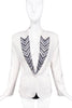 Redemption Paris White Ivory Crystal Embellished Lapel David Bowie Blazer Jacket