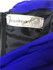 Jacqueline De Ribes Purple Silk Dress with Velvet "Corset" Detail