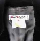 Saint Laurent Rive Gauche Black/Grey Garbadine Smoking Riding Blazer with Velvet Collar