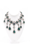 Roberto Cavalli Emerald Green and Crystal "Crown Jewels" Necklace