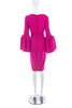 Roksanda Fuchsia Pink "Margot" Dress With Lantern Sleeves Spring 2012