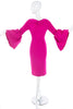Roksanda Fuchsia Pink "Margot" Dress With Lantern Sleeves Spring 2012
