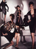 Yves Saint Laurent by Tom Ford "Pirate" Black Chiffon Tie Blouse and Black Velvet Crop Pants
