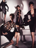 Yves Saint Laurent by Tom Ford "Pirate" Black Chiffon Tie Blouse and Black Velvet Crop Pants