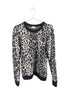 Saint Laurent Paris Black and Grey Leopard Print Sweater FW2015