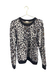 Saint Laurent Paris Black and Grey Leopard Print Sweater FW2015
