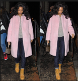 Rochas Pale Pink Teddy Bear Coat - BOUTIQUE PURCHASE PRICE