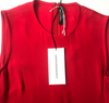 Calvin Klein 205W39NYC by Raf Simons Red Asymmetrical Dress with Fringe Detail - BOUTIQUE PURCHASE PRICE
